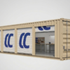 40ft Refurbished Storage Container w/ Four 8ft Roll-up Doors on Left Side for sale