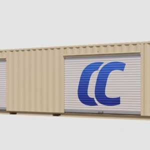 40ft Refurbished Storage Container w/ Two 10ft Roll-up Doors on Left Side for sale