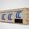 40ft New Storage Container w/ Four 8ft Roll-up Doors on Left Side for sale
