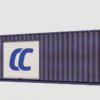 40ft Used Storage Container with One 10ft Roll-up Door on Left Side for sale