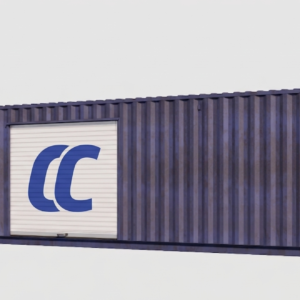 40ft Used Storage Container with One 10ft Roll-up Door on Left Side for sale